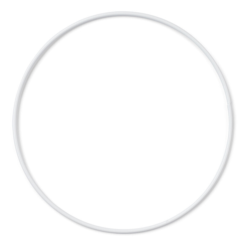 HobbyArts Anneau en métal pour mobile et attrape-rêves, Blanc, 1 pc 15 cm