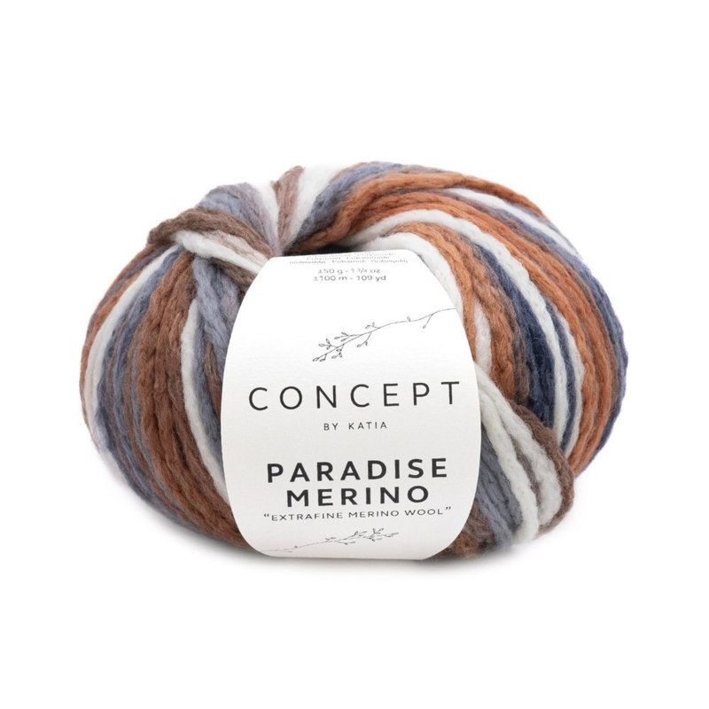 Katia Concept Paradise Merino 505 Écru-Brun-Gris-Gris foncé