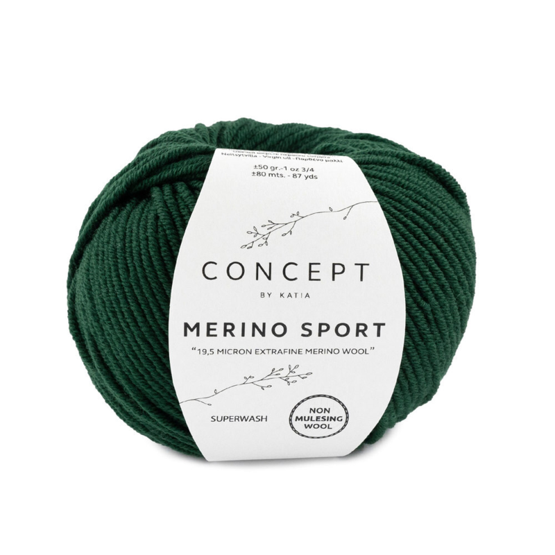 Katia Concept Merino Sport 054 Vert bouteille