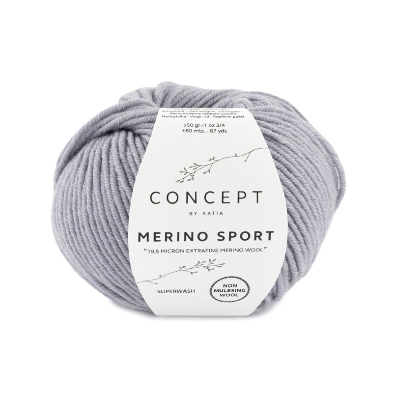 Katia Concept Merino Sport 400 Gris clair