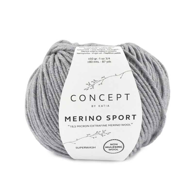 Katia Concept Merino Sport 401 Gris moyen