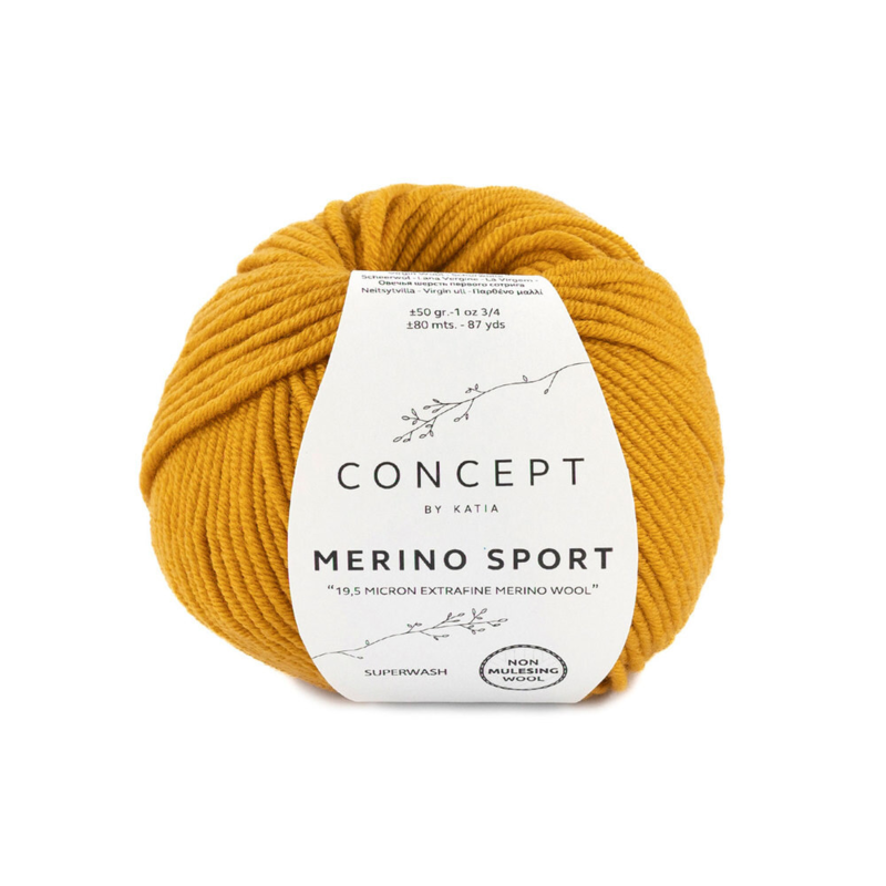 Katia Concept Merino Sport 037 Jaune safran