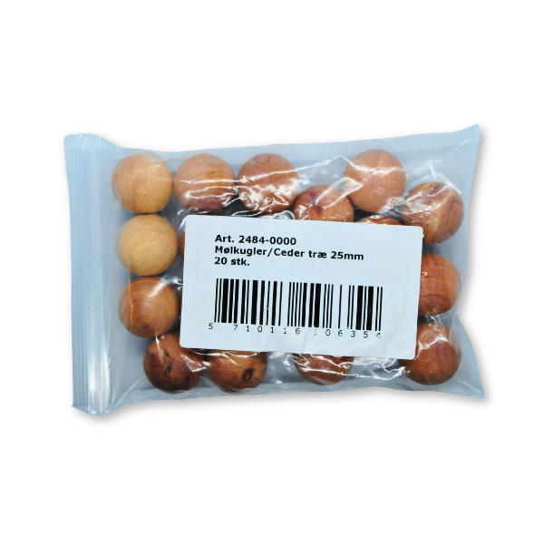 Boules antimites en cèdre 25 mm, 20 pcs