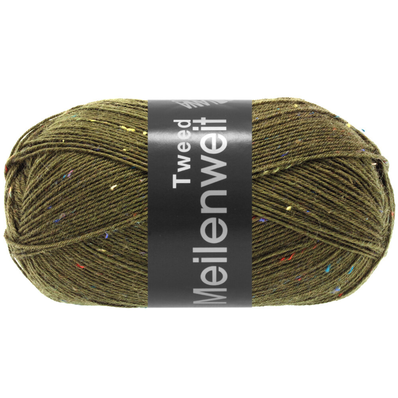 Lana Grossa Meilenweit 100 Tweed 168 Vert loden