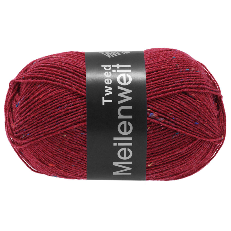 Lana Grossa Meilenweit 100 Tweed 161 Bordeaux