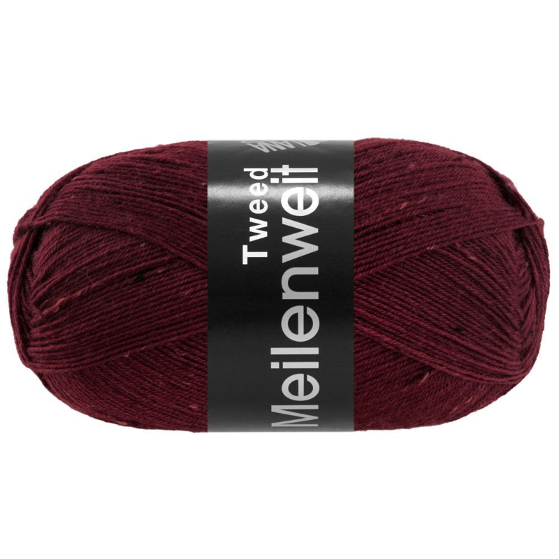 Lana Grossa Meilenweit 100 Tweed 179 Bordeaux