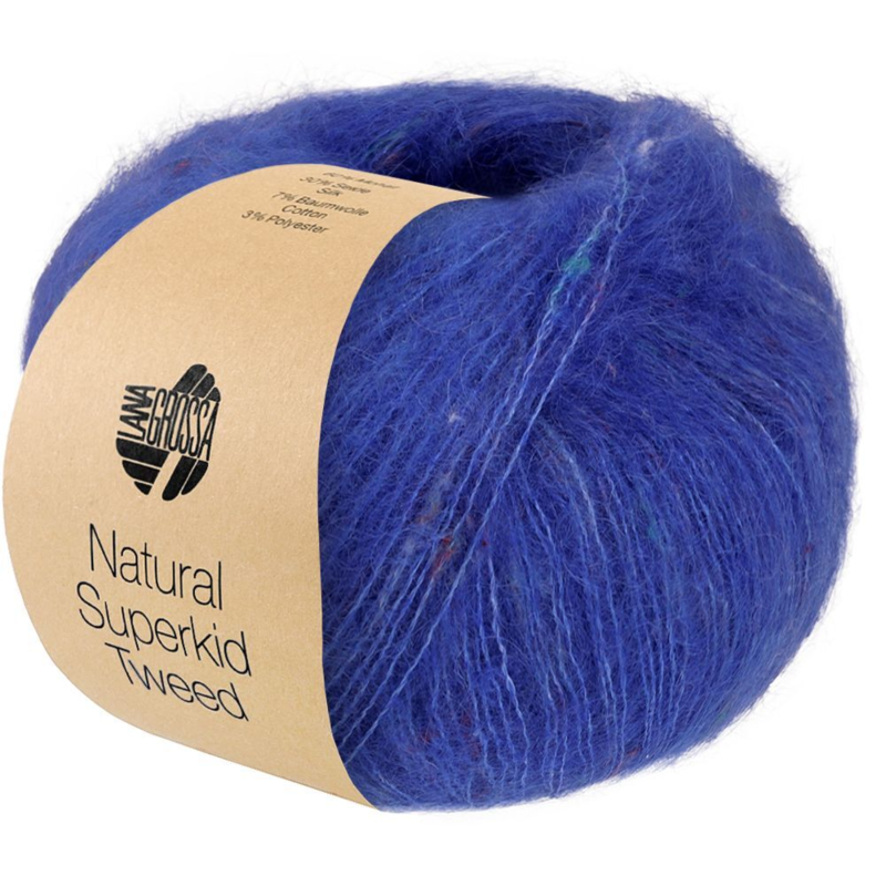 Lana Grossa Natural Superkid Tweed 635 Bleu encre