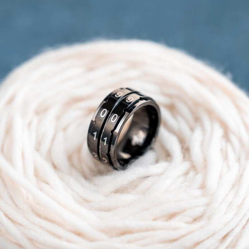 KnitPro Bague Compte-Rangs Noire