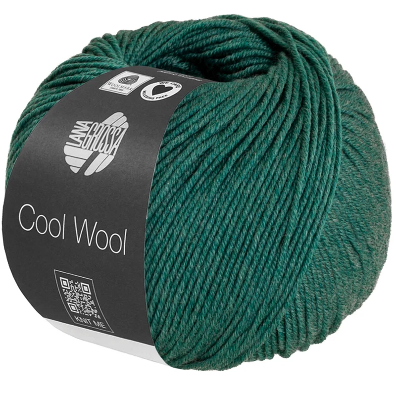 Lana Grossa Cool Wool Mélange 1505 Vert foncé chiné