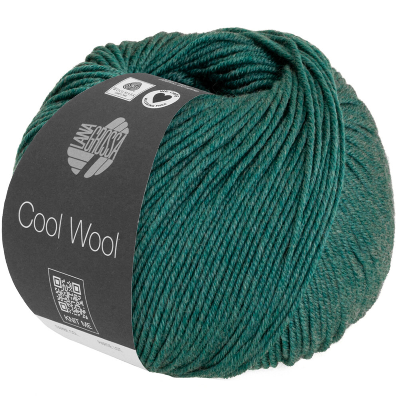 Lana Grossa Cool Wool Mélange 1425 Vert foncé chiné