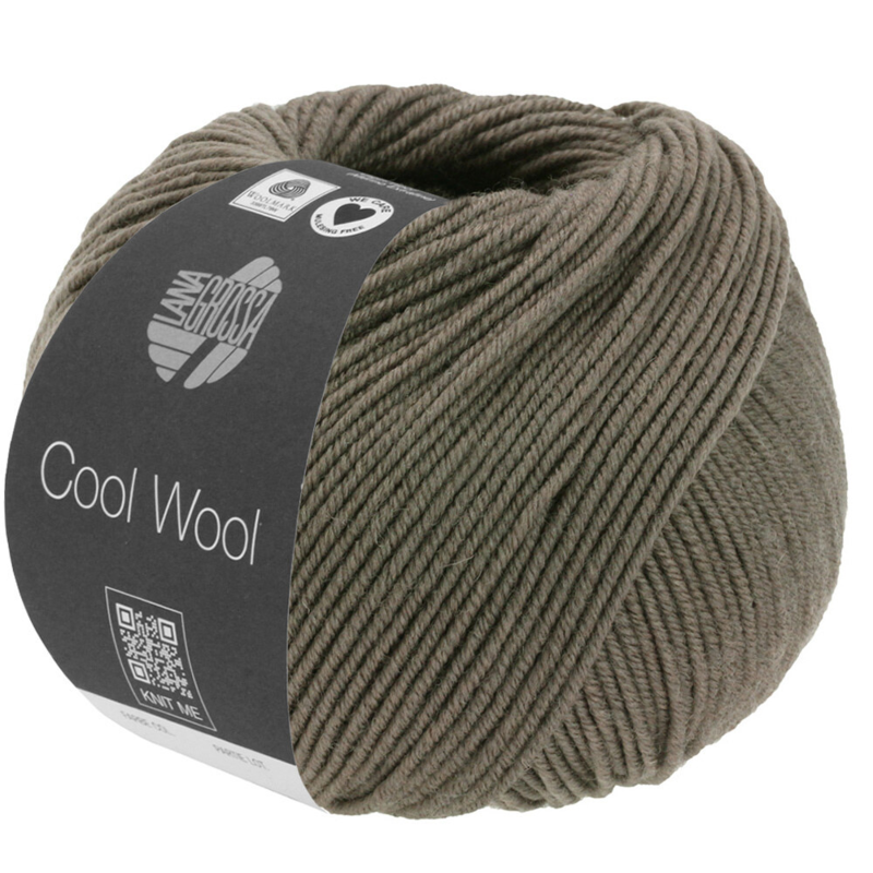 Lana Grossa Cool Wool Mélange 1422 Brun foncé chiné