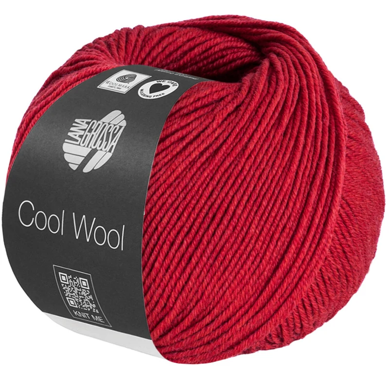Lana Grossa Cool Wool Mélange 1501 Rouge cerise chiné