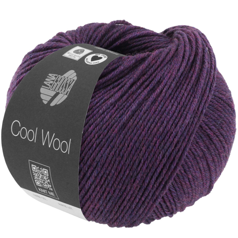 Lana Grossa Cool Wool Mélange 1403 Violet foncé chiné