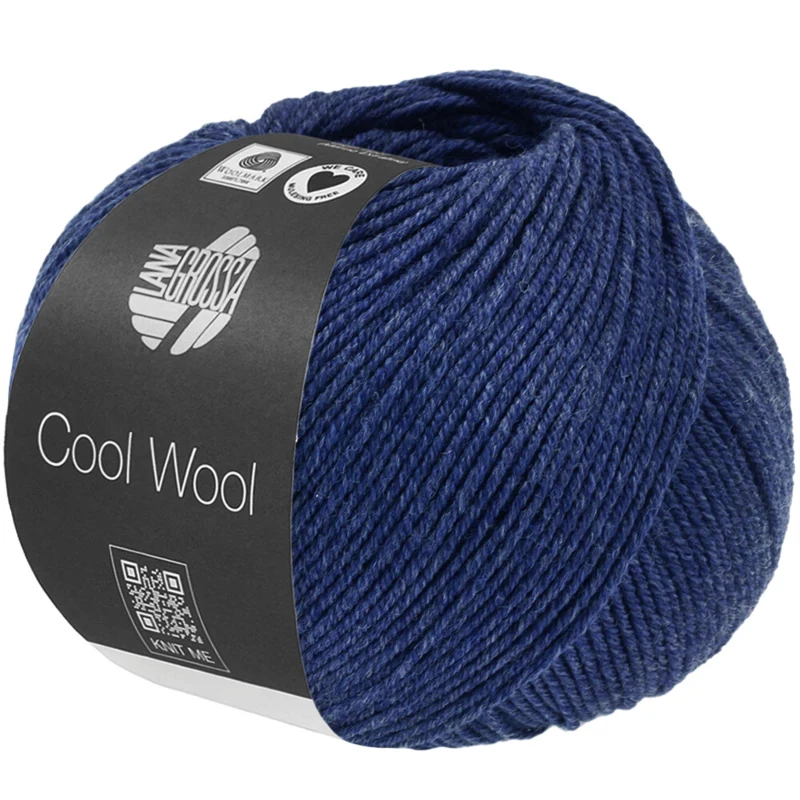 Lana Grossa Cool Wool Mélange 1504 Bleu foncé chiné
