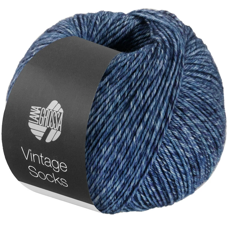 Lana Grossa Vintage Socks 1005 Jean/gris bleu/bleu foncé chiné