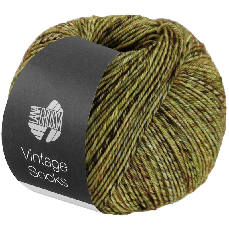 Lana Grossa Vintage Socks 1002 Vert mai/vert pomme/vert foncé chiné