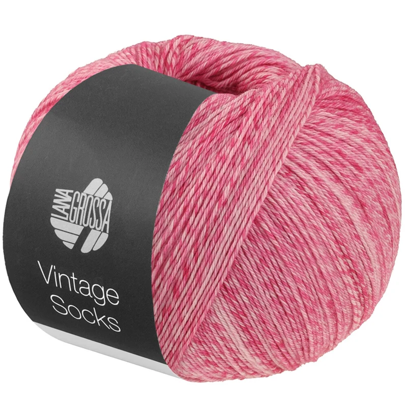 Lana Grossa Vintage Socks 1022 Rose/fuchsia chiné