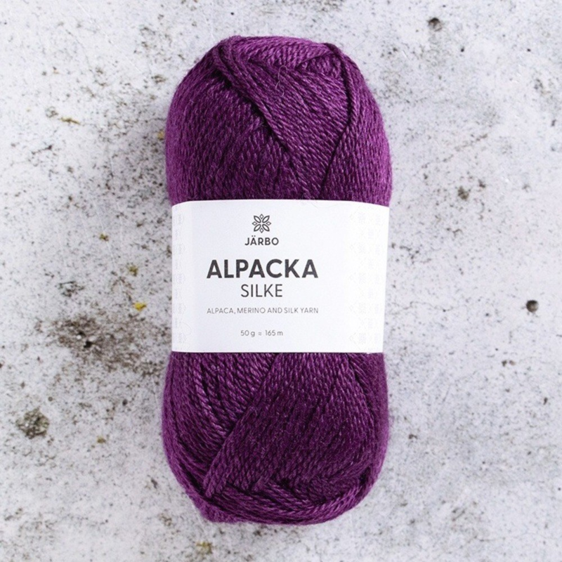 Järbo Alpacka Silke 24 Plum noir