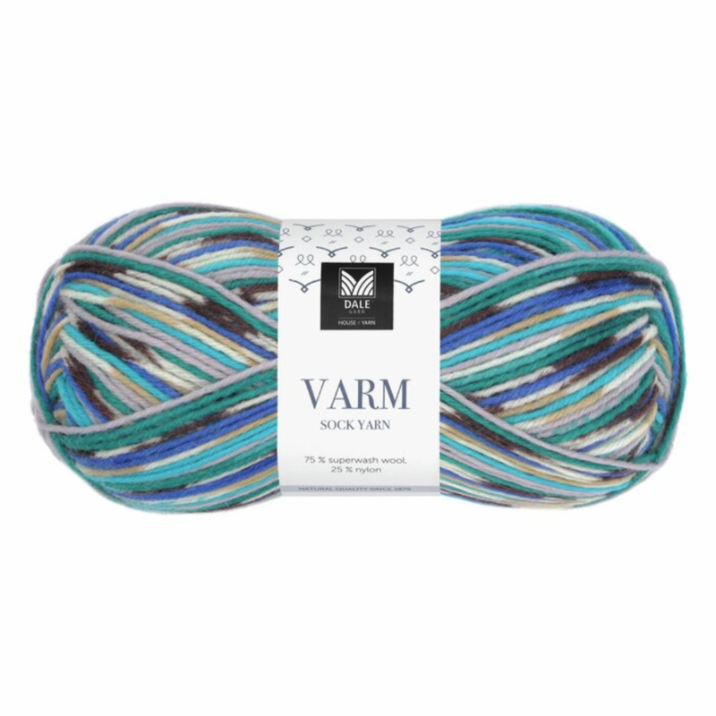 Dale Varm 107 Aqua/bleu-violet/turquoise imprimé