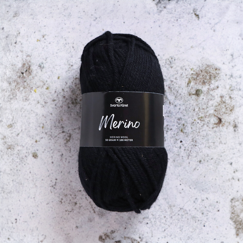 Svarta Fåret Merino 01 Noir profond