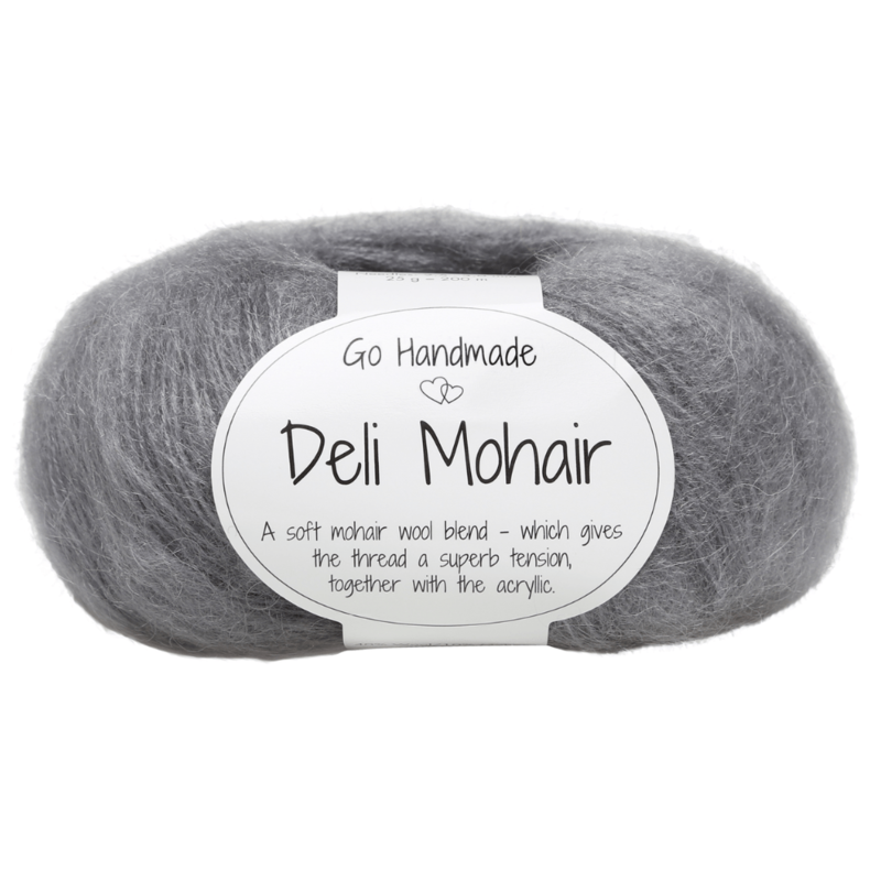 Go Handmade Deli Mohair 90 Gris clair