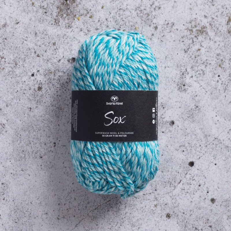 Svarta Fåret Sox 50 g 011 Bleu vif naturel