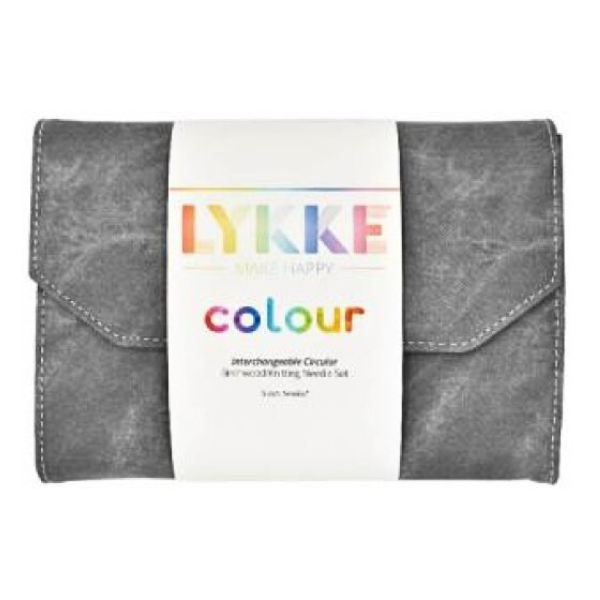 LYKKE Ensemble d'Aiguilles Circulaires Interchangeables Colour, Gris, 13 cm