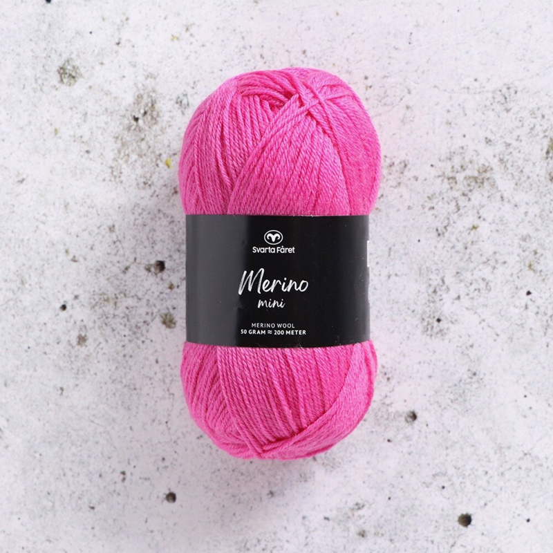 Svarta Fåret Merino Mini 15 Émeute rose