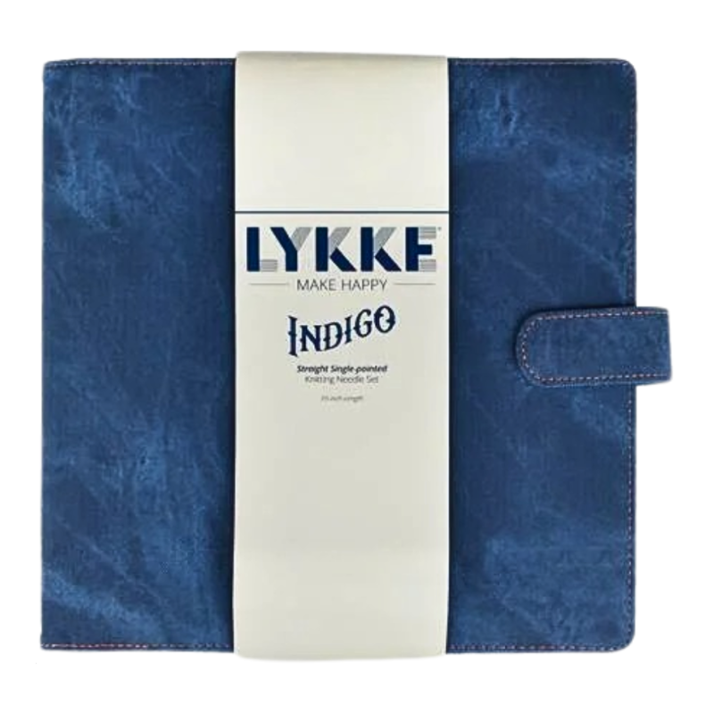 LYKKE Ensemble d’Aiguilles Droites Indigo, Bleu, 25 cm