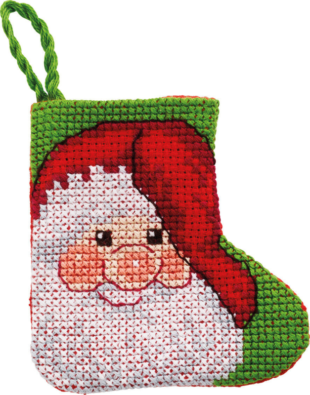 Kit de broderie Père Noël 7 x 7 cm