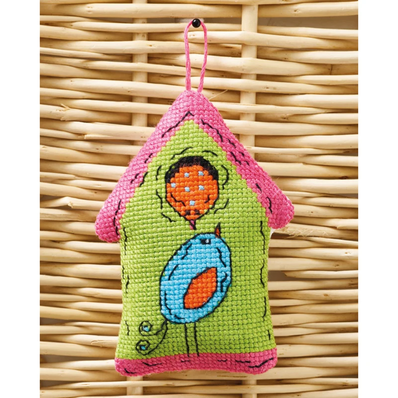 Nichoir vert 2 oiseaux 7 x 9 cm