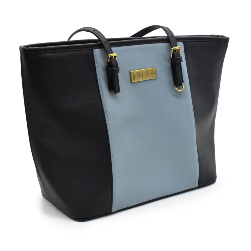 LYKKE Duo Tote Bag Noir/bleu clair
