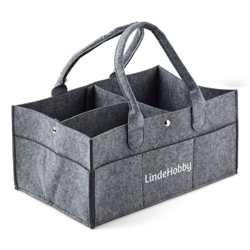 LindeHobby Panier en Feutre avec Boutons-Pression