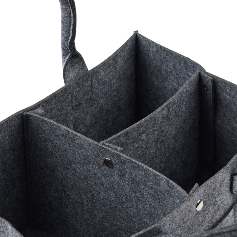 LindeHobby Panier en Feutre avec Boutons-Pression