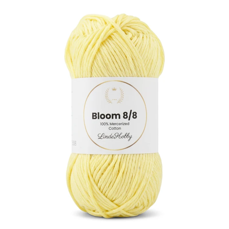 LindeHobby Bloom 8/8 Mercerized Cotton 21 Jaune doux