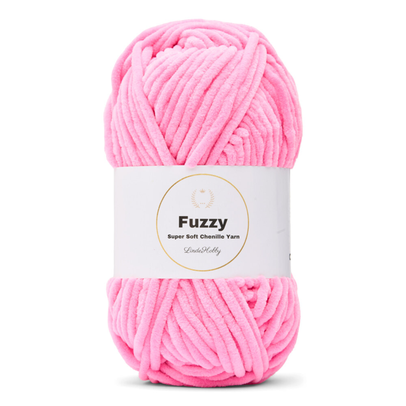 LindeHobby Fuzzy Chenille 48 Rose clair néon