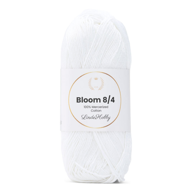 LindeHobby Bloom 8/4 Mercerized Cotton 02 Blanc