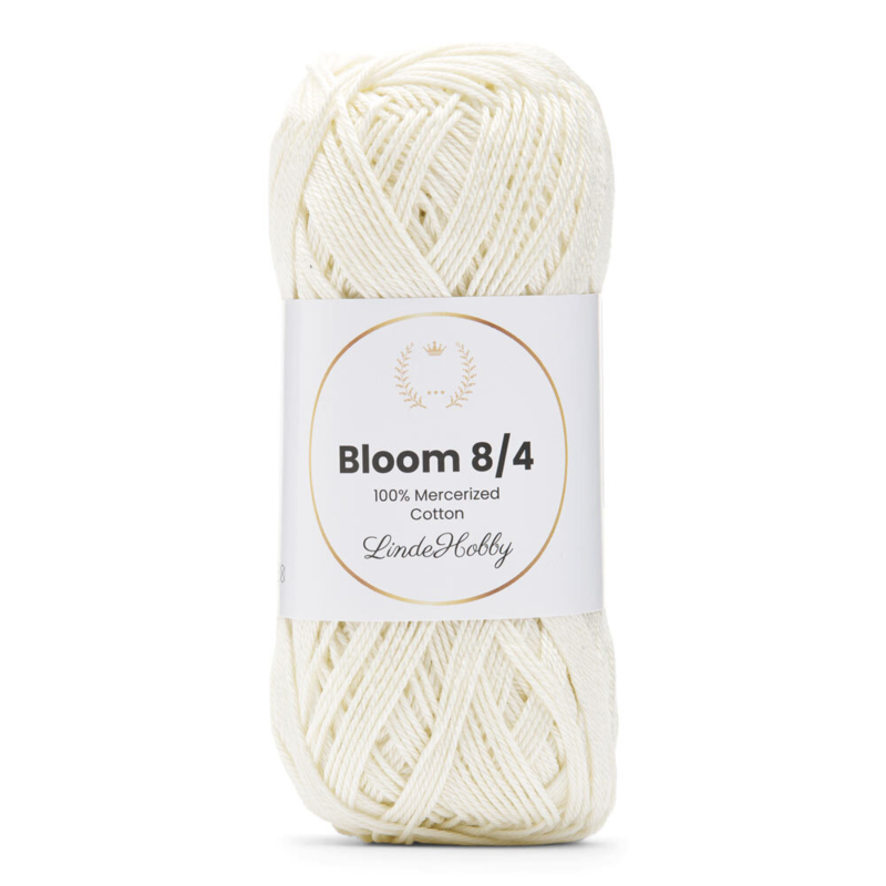 LindeHobby Bloom 8/4 Mercerized Cotton 30 Blanc naturel