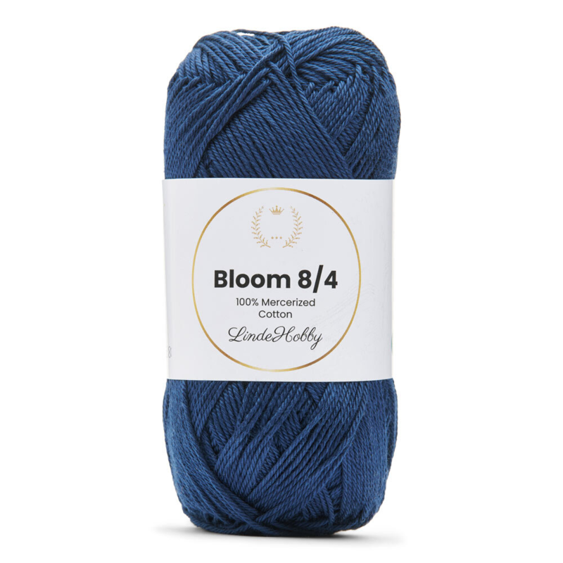 LindeHobby Bloom 8/4 Mercerized Cotton 17 Bleu marine