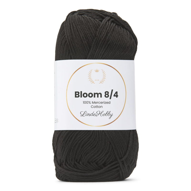 LindeHobby Bloom 8/4 Mercerized Cotton 01 Noir