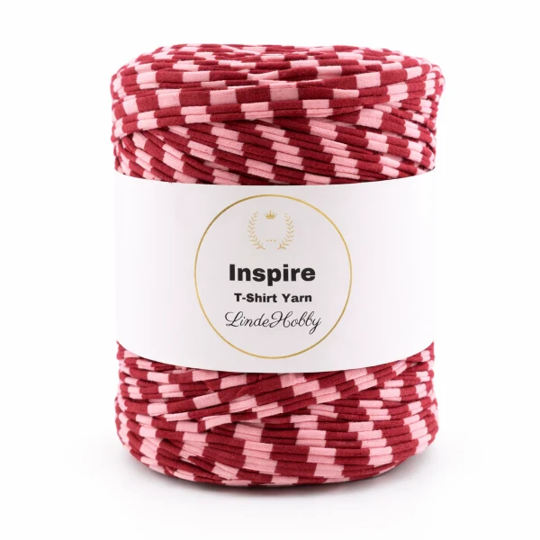 LindeHobby Inspire Print  37 Rose clair avec rayures bordeaux