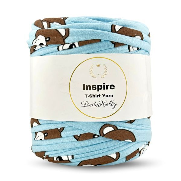 LindeHobby Inspire Print 24 Bleu avec ours en peluche