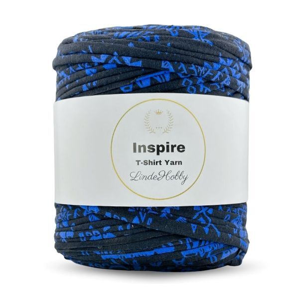 LindeHobby Inspire Print 129 Noir avec imprimé bleu