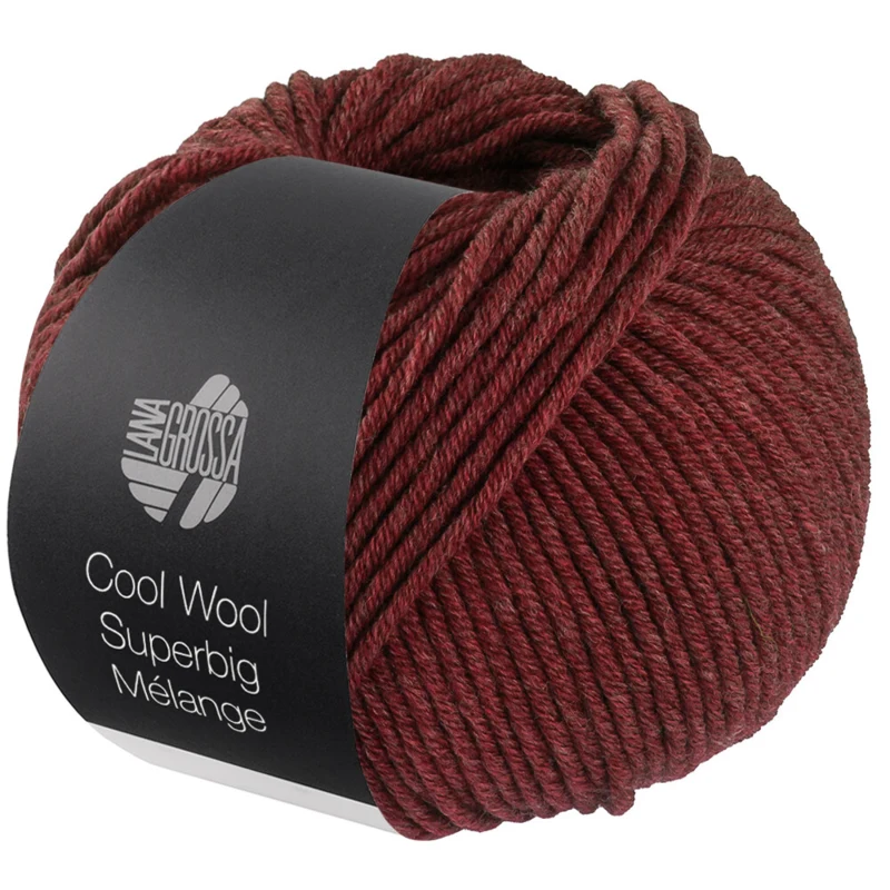 Lana Grossa Cool Wool Superbig 222 Rouge vin chiné