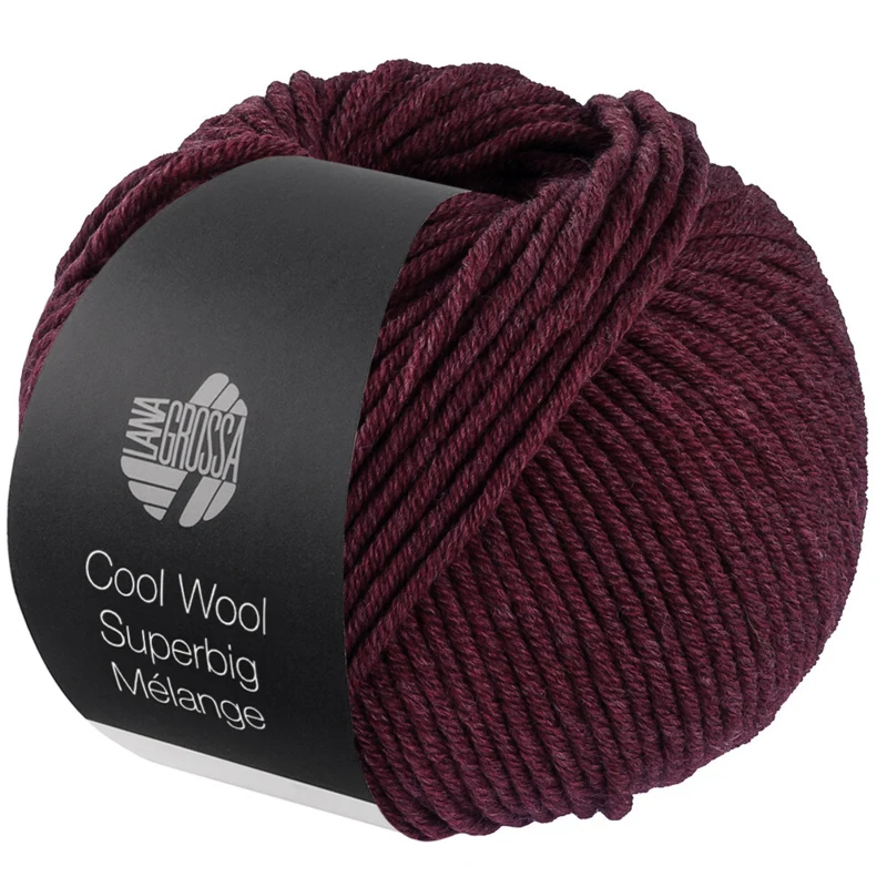 Lana Grossa Cool Wool Superbig 221 Noir rouge chiné
