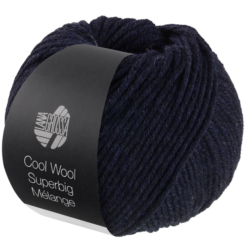 Lana Grossa Cool Wool Superbig 209 Bleu nuit chiné