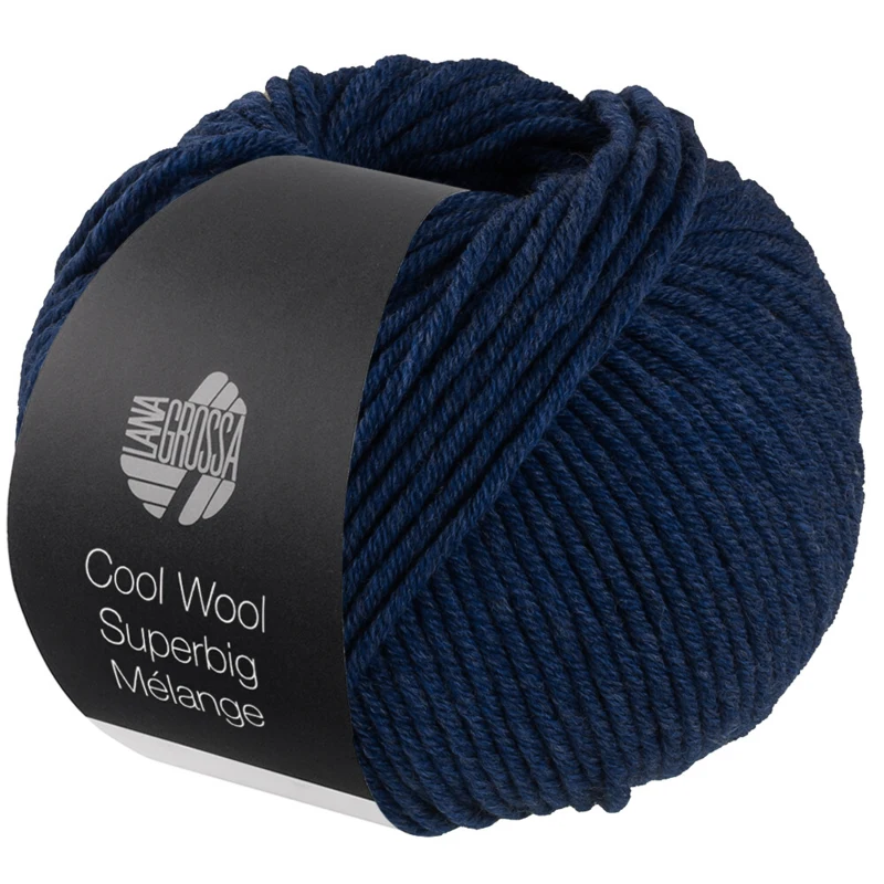 Lana Grossa Cool Wool Superbig 225 Bleu nuit chiné