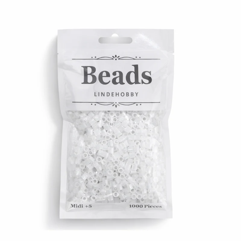 LindeHobby Beads Glitter 06 Blanc