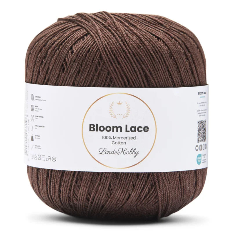 LindeHobby Bloom Lace Mercerized Cotton 08 Brun foncé
