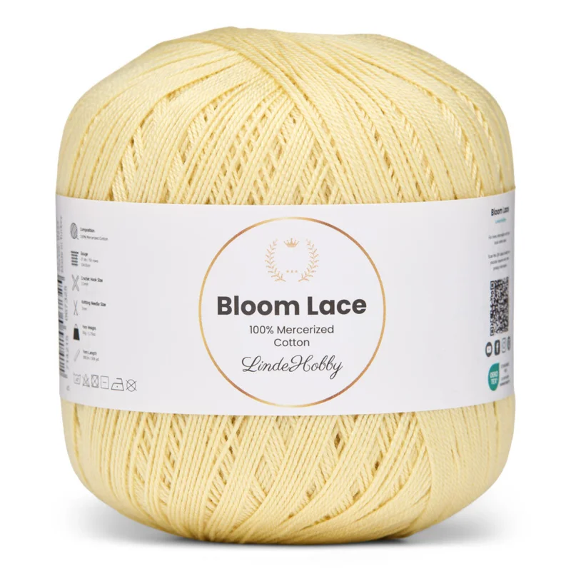 LindeHobby Bloom Lace Mercerized Cotton 21 Jaune doux